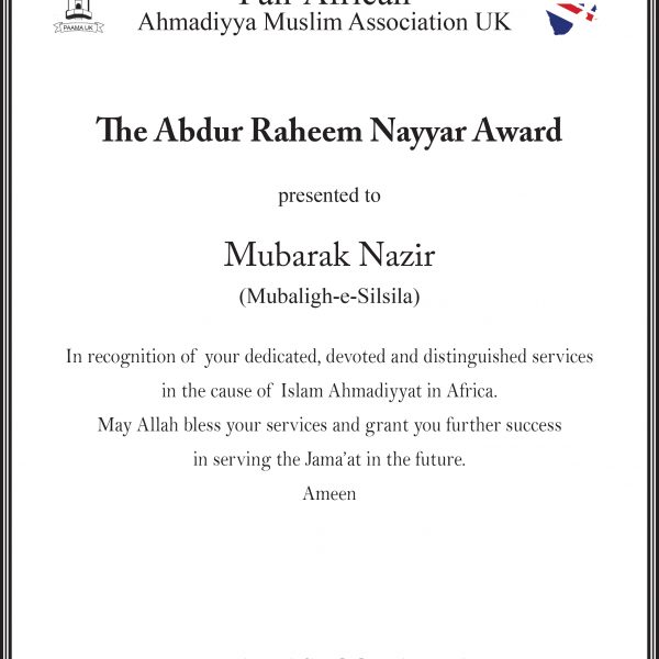 Maulana Mubarak Nazir Sahib.indd